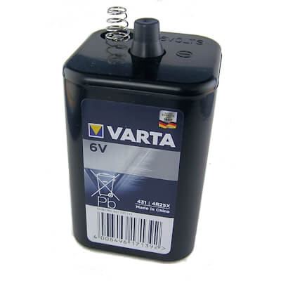 Varta 4R25 Spiralblock 6V Batterie Zink-Kohle Batterie