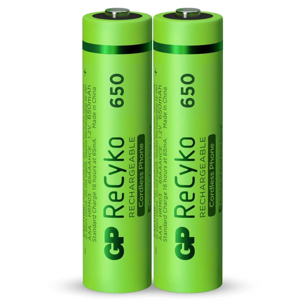 2x GP ReCyko AAA Akku 650mAh DECT NiMH Akku