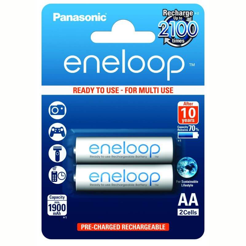 2x Eneloop AA Akku 2000mAh NiMH Akku