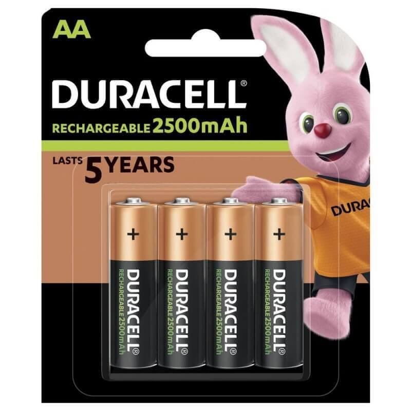 4x Duracell AA Akku 2500mAh NiMH Akku