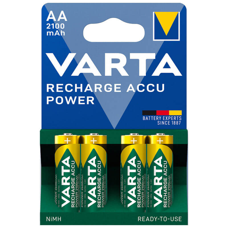 4x Varta AA Akku 2100mAh NiMH Akku