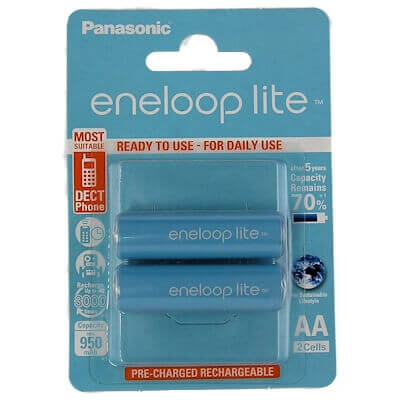 2x Eneloop lite DECT AA Akku 950mAh NiMH Akku