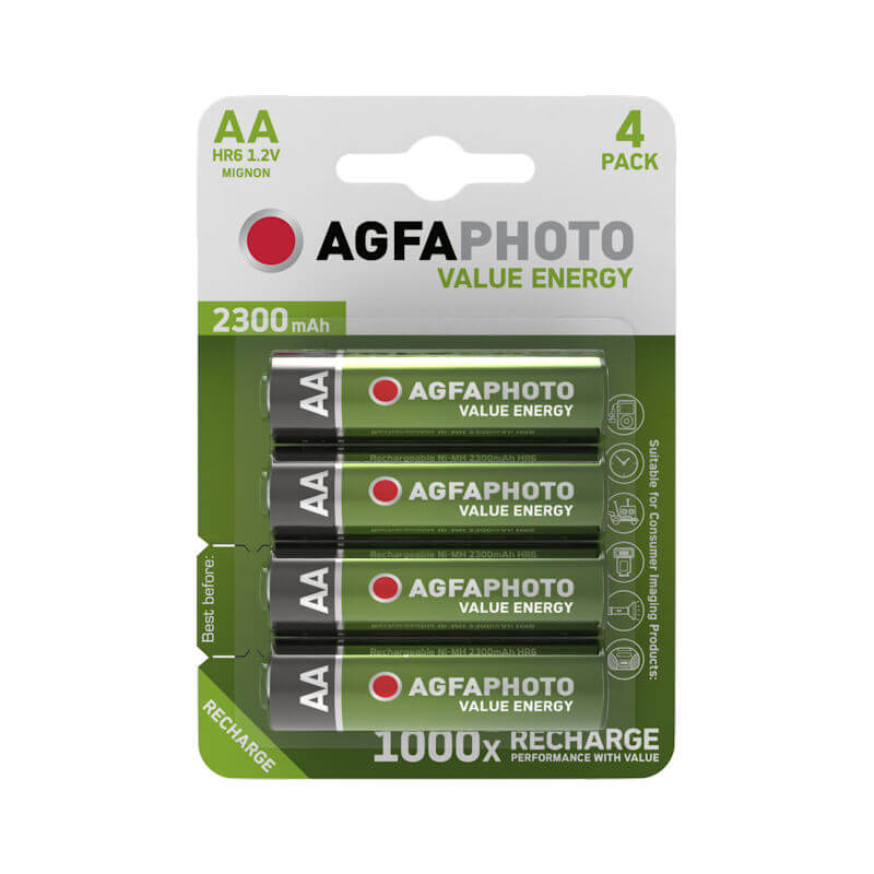 4x AgfaPhoto AA Akku 2300mAh NiMH Akku