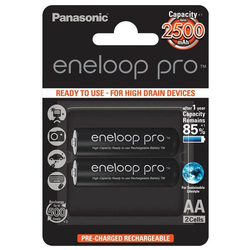 2x eneloop pro AA Akku 2500mAh NiMH Akku