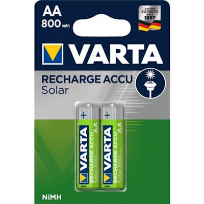 2x Varta AA Akku Solar 800mAh NiMH Akku