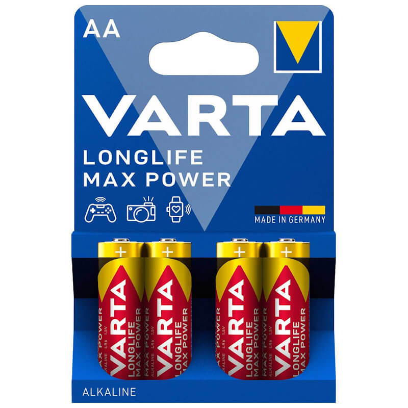 4x Varta Longlife Max Power AA Alkaline Batterie Alkaline Batterie