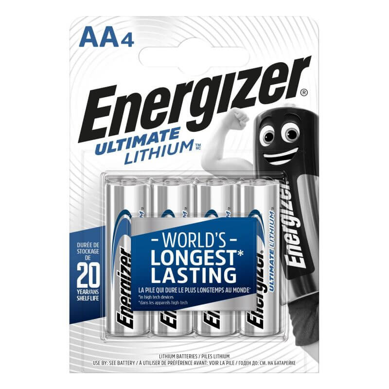 4x Energizer Ultimate Lithium AA Batterie Lithium Batterie