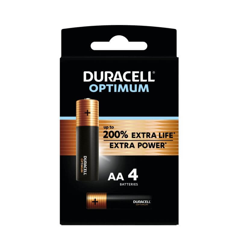 4x Duracell Optimum AA Alkaline Batterie Alkaline Batterie