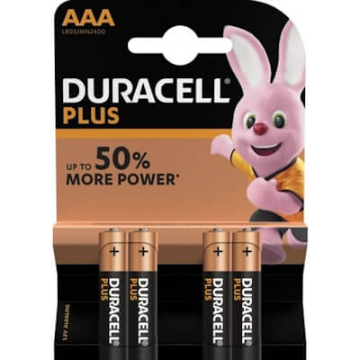 4x Duracell Plus AAA Alkaline Batterie Alkaline Batterie