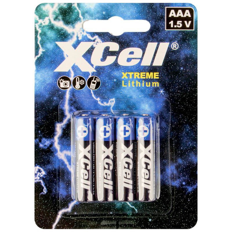 4x XCell XTREME Lithium AAA Batterie FR03 Lithium Batterie