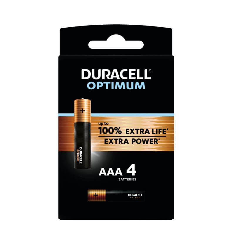 4x Duracell Optimum AAA Alkaline Batterie Alkaline Batterie