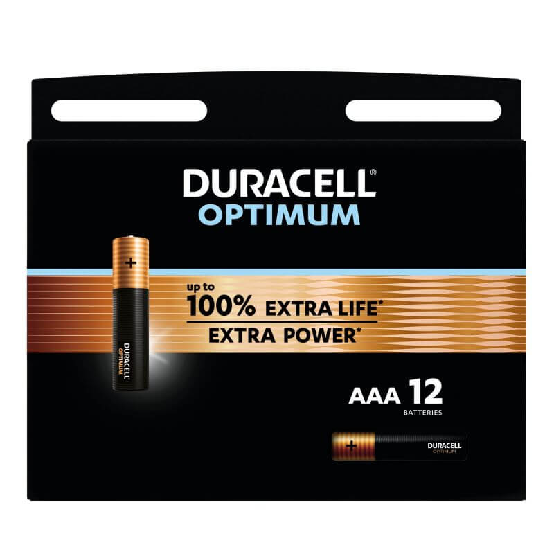 12x Duracell Optimum AAA Alkaline Batterie Alkaline Batterie