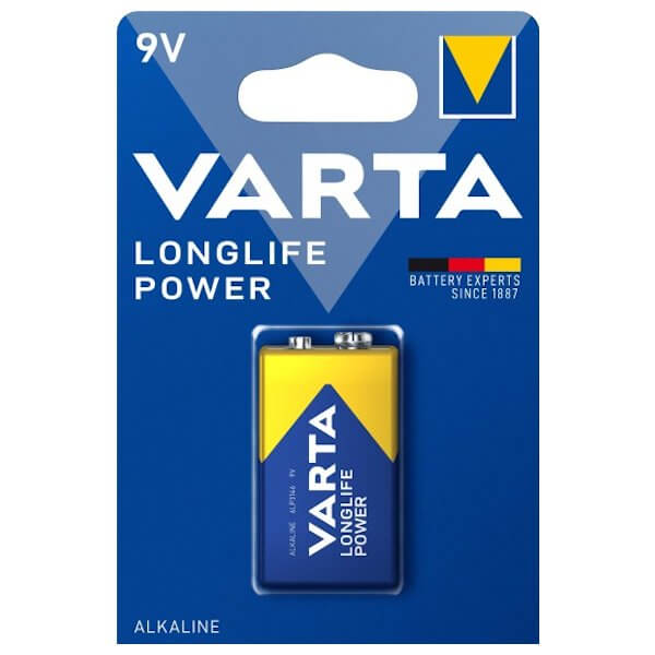 Varta Longlife Power 9V Block Alkaline Batterie Alkaline Batterie