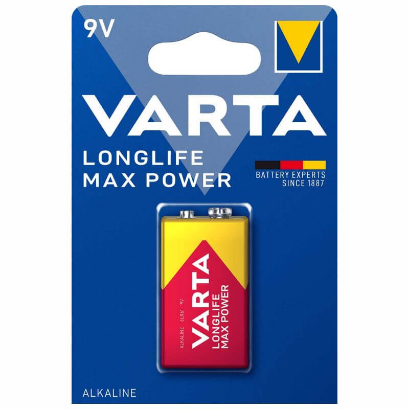 Varta Longlife Max Power 9V Block Alkaline Batterie Alkaline Batterie