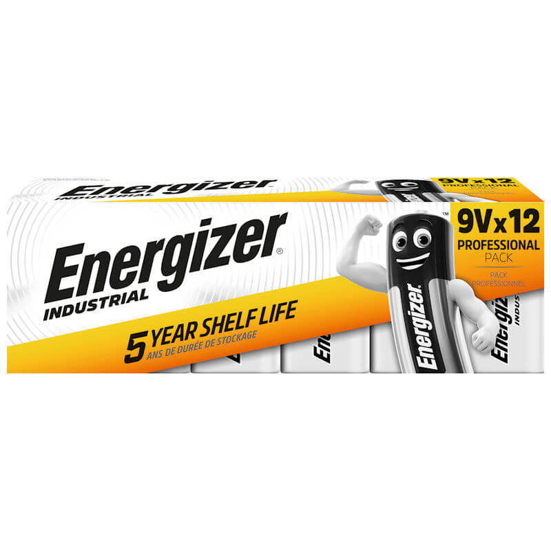 12x Energizer Industrial 9V Alkaline Batterie Alkaline Batterie