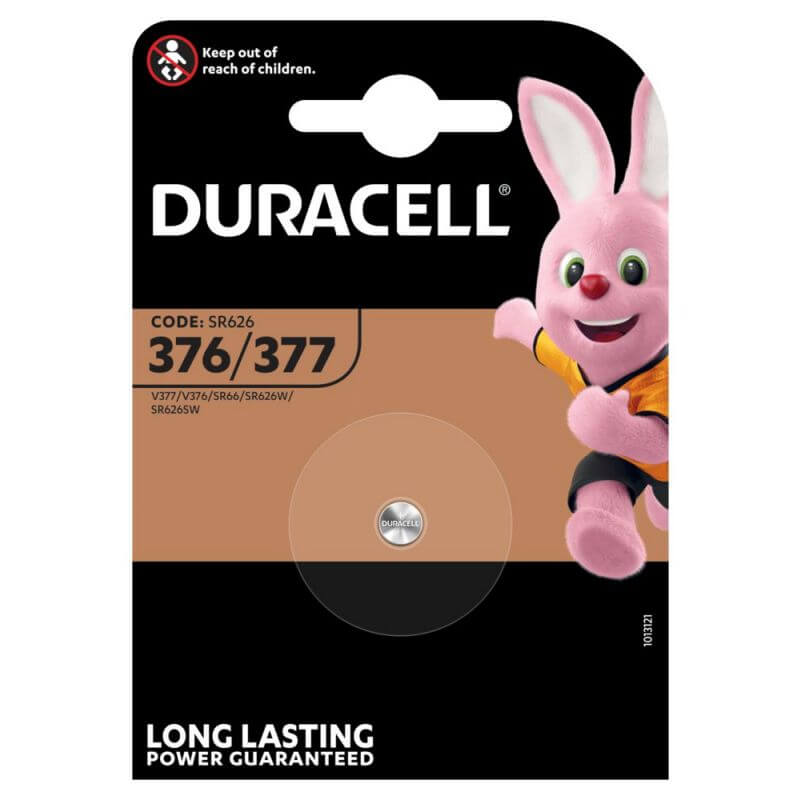 Duracell 376/377 Uhrenbatterie Silberoxid Knopfzelle