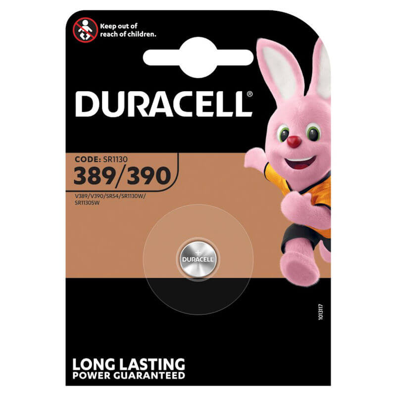 Duracell 389/390 Uhrenbatterie Silberoxid Knopfzelle