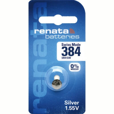 Renata 384 (SR41SW) Uhrenbatterie Silberoxid Knopfzelle