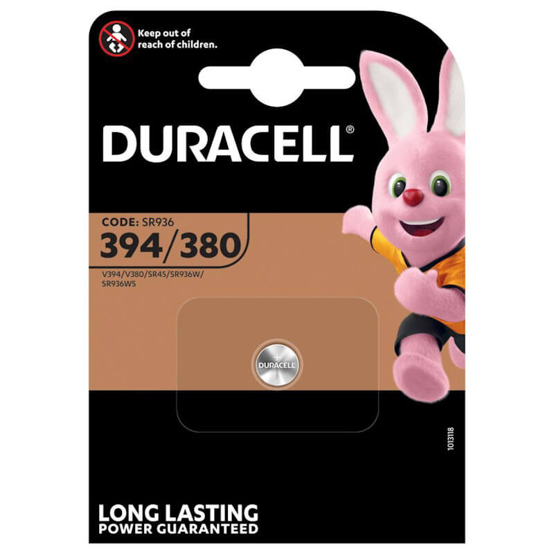 Duracell 394/380 Uhrenbatterie Silberoxid Knopfzelle