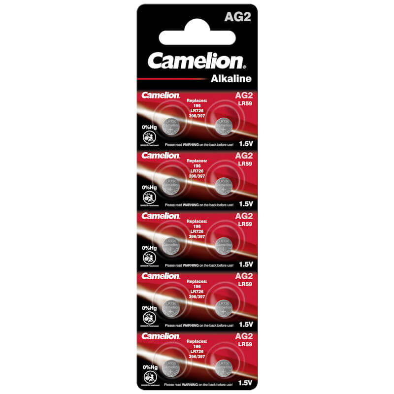 10x Camelion AG2 1,5V Alkaline Knopfzelle Alkaline Knopfzelle