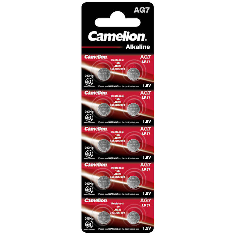 10x Camelion AG7 1,5V Alkaline Knopfzelle Alkaline Knopfzelle