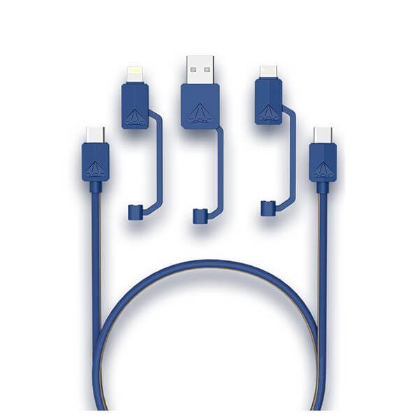 XTAR USB-C Kabel 1,2m mit Adapter micro USB, Lightning, USB-A Kabel Akku