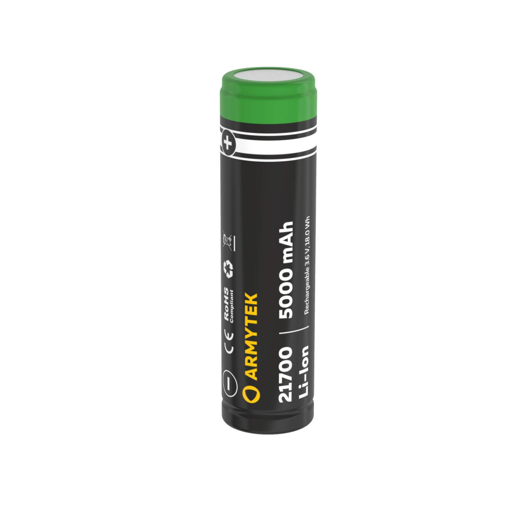 Armytek 21700 Li-Ion Akku 5000mAh unprotected Lithium Akku