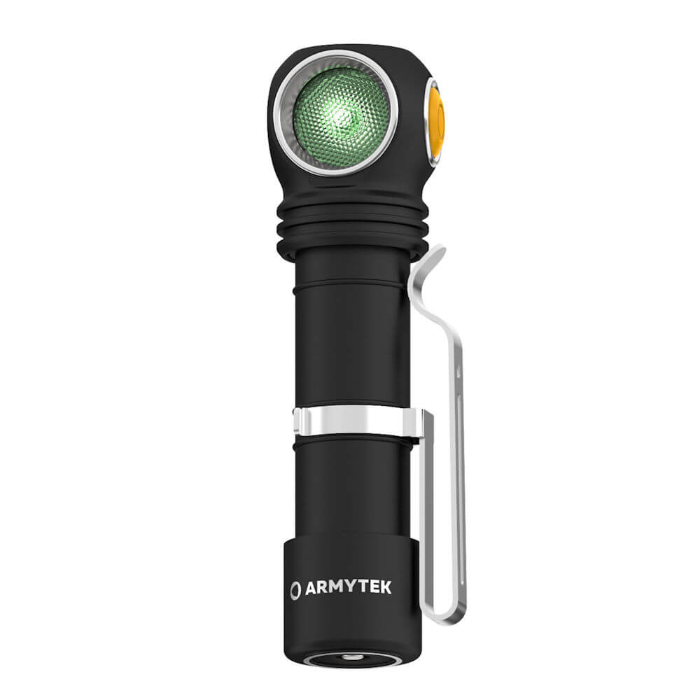 Armytek Wizard C2 WG warmweiss und Grünlicht LED Stirnlampe mit Akku Stirnlampe Taschenlampe