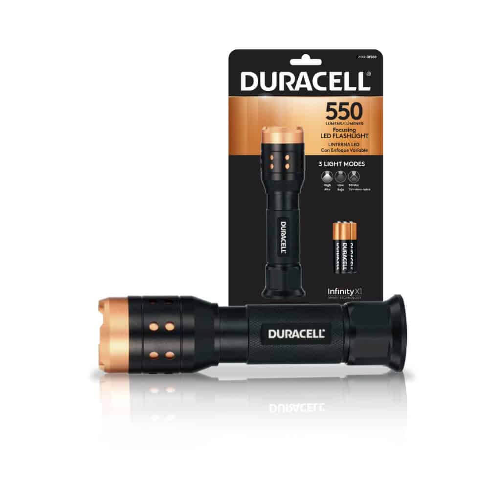 Duracell Aluminium Taschenlampe 550 Lumen mit AAA Batterien LED-Taschenlampe Taschenlampe