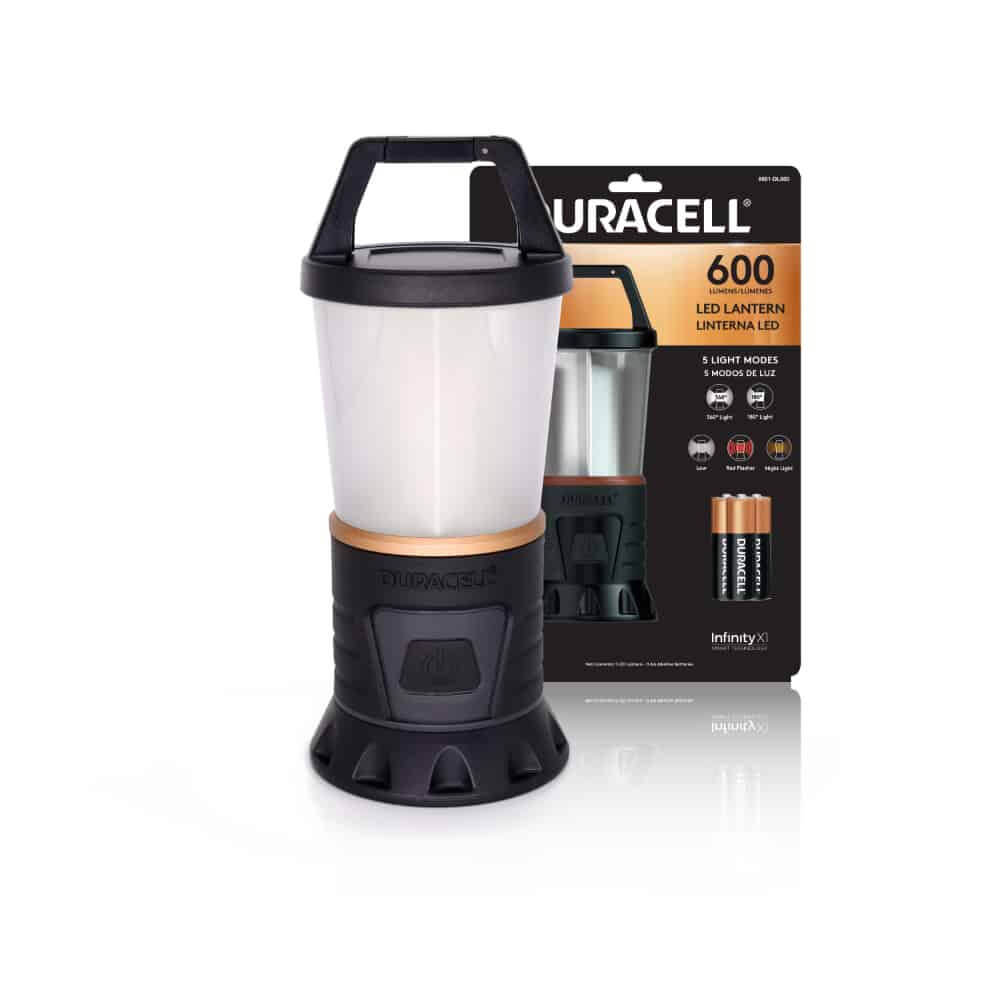 Duracell Camping Laterne 600 Lumen mit AAA Batterien Camping Laterne Taschenlampe