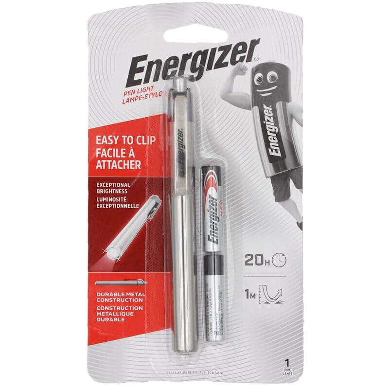 Energizer LED Metall Pen Light mit AAA Batterien LED-Taschenlampe Taschenlampe