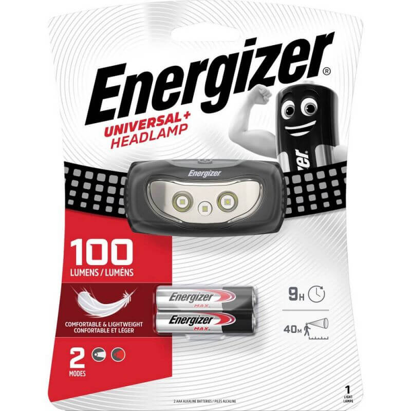 Energizer Universal 100 Stirnlampe mit AAA Batterien Stirnlampe Taschenlampe