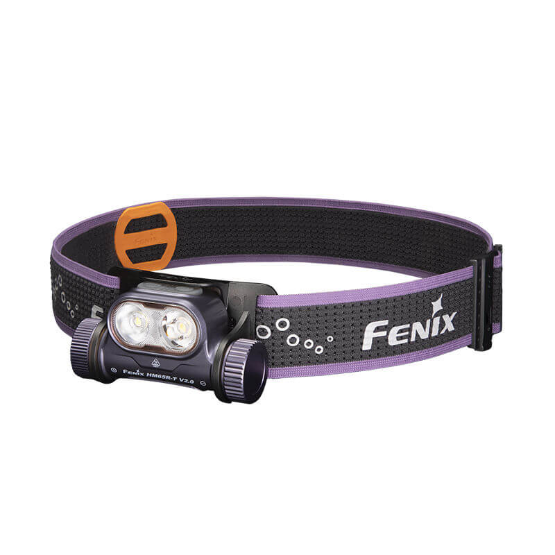 Fenix HM65R-T V2.0 LED Stirnlampe lila mit LiIon Akku Stirnlampe Taschenlampe
