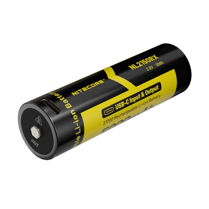 Nitecore 21700 Li-Ion Akku 5000mAh NL2150RX USB Powerbank Lithium Akku