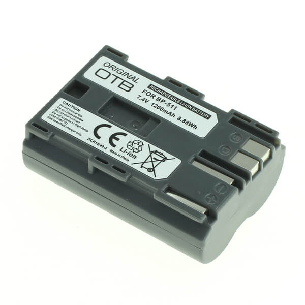 OTB Akku kompatibel zu Canon BP-511 Li-Ion - 1200mAh Lithium Akku