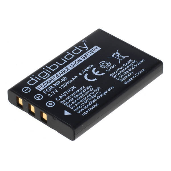 digibuddy Akku kompatibel zu Fuji NP-60 Li-Ion Lithium Akku