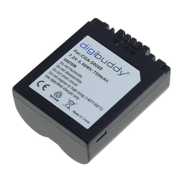 digibuddy Akku kompatibel zu Panasonic CGR-S006 Li-Ion Lithium Akku