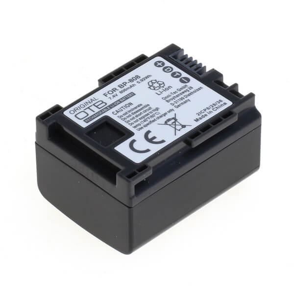 OTB Akku kompatibel zu Canon BP-808 Li-Ion Lithium Akku