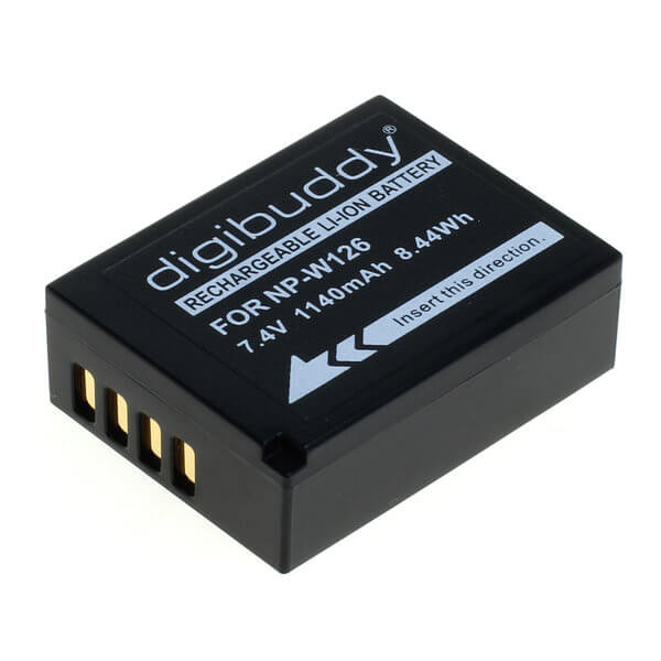 digibuddy Akku kompatibel zu Fuji NP-W126 / NP-W126S Li-Ion Lithium Akku