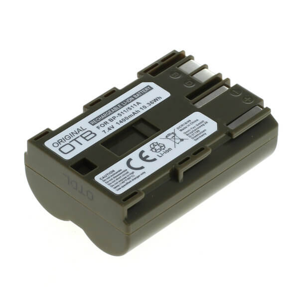 OTB Akku kompatibel zu Canon BP-511 Li-Ion - 1400mAh Lithium Akku