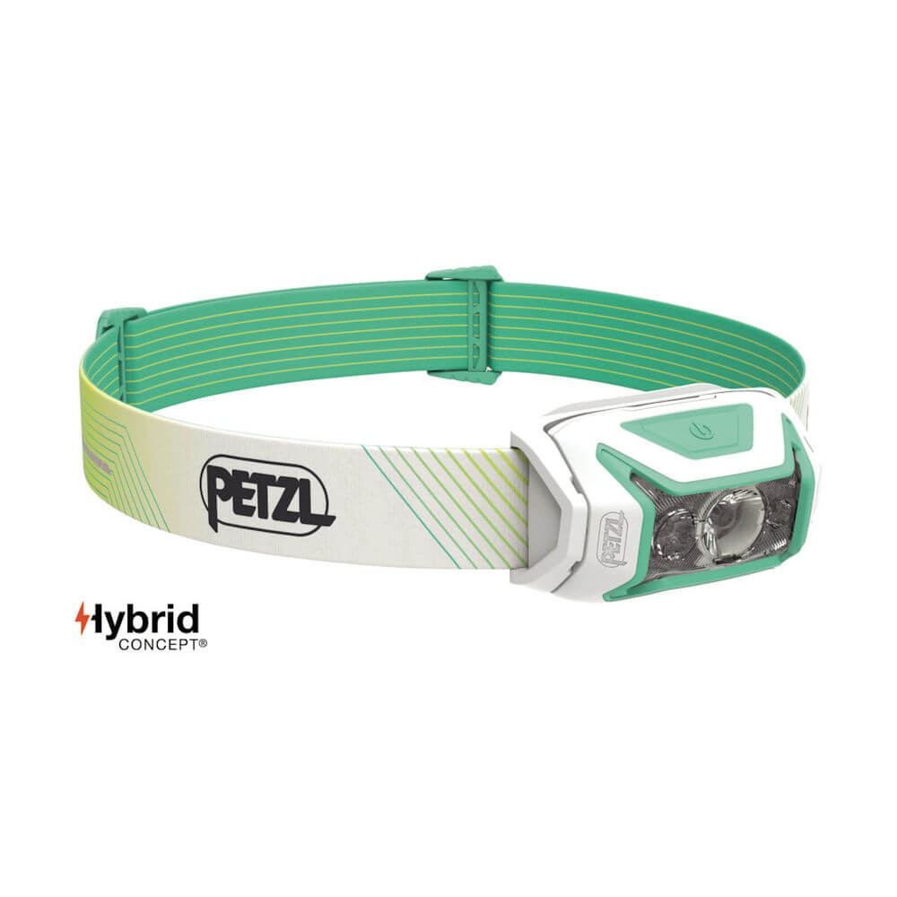 Petzl Actik Core Stirnlampe grün mit Akku Stirnlampe Taschenlampe