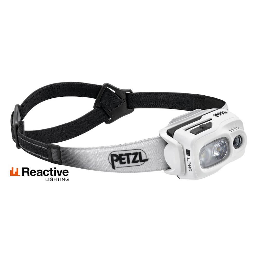 Petzl Swift RL Stirnlampe weiss mit Akku Stirnlampe Taschenlampe