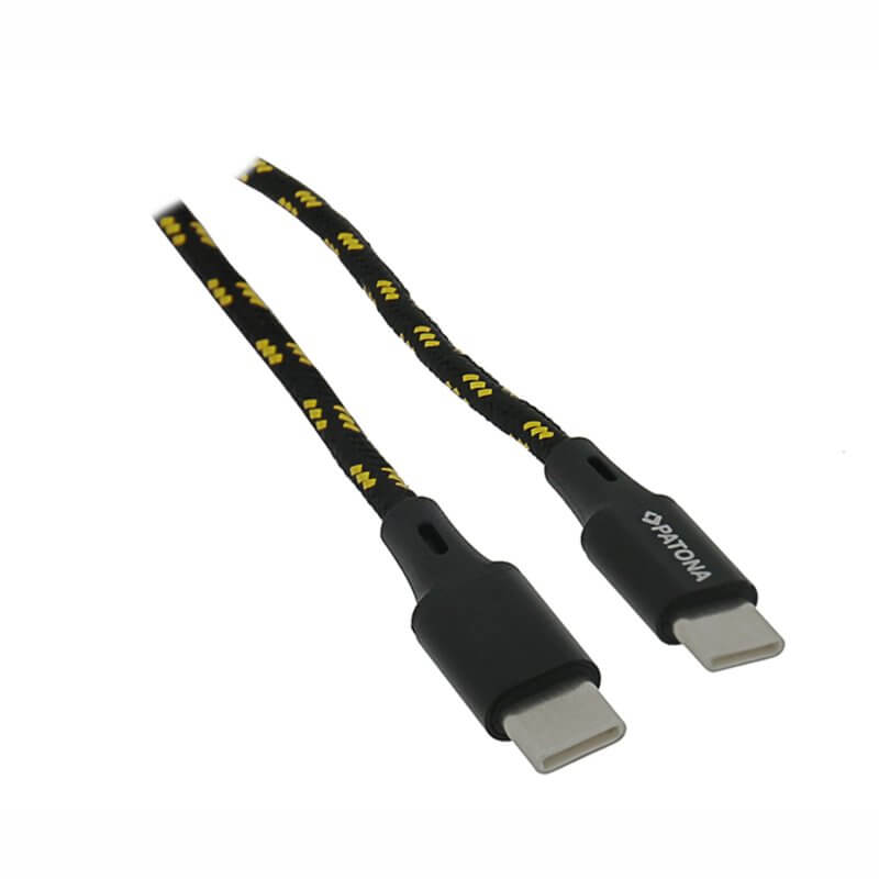 Patona USB-C auf USB-C Kabel PD 30W Kabel Akku