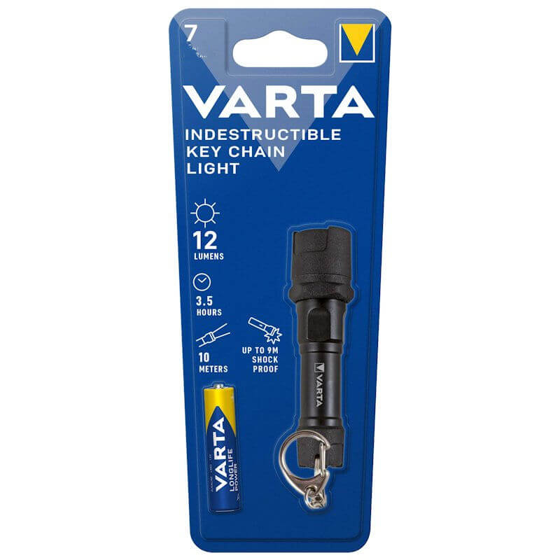 Varta Indestructible Key Chain Light mit Batterie LED-Taschenlampe Taschenlampe