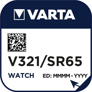 Varta 321 (V321) Uhrenbatterie Silberoxid Knopfzelle