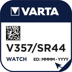 Varta 357 (V357) Uhrenbatterie Silberoxid Knopfzelle