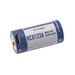 Keeppower 3V RCR123A Li-Ion Akku 860mAh micro-USB 3 Volt