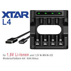 XTAR L4 Ladegerät für 1,5V Li-Ion