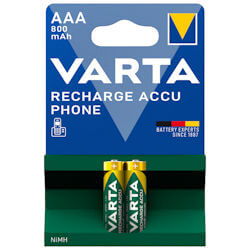 2x Varta Phone Akku AAA 800 1.2 Volt