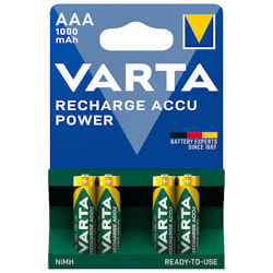 4x Varta AAA Akku 1000mAh 1.2 Volt